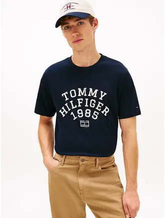 Tommy Hilfiger Mens Weathered Arch Logo T-Shirt - Navy - XXL