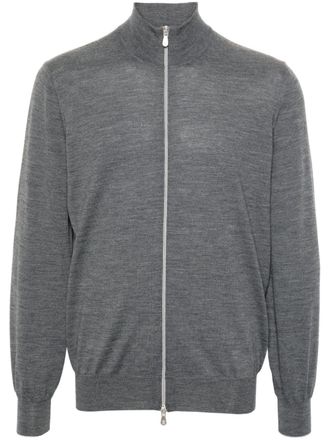 Brunello Cucinelli Cardigan con zip - Grigio