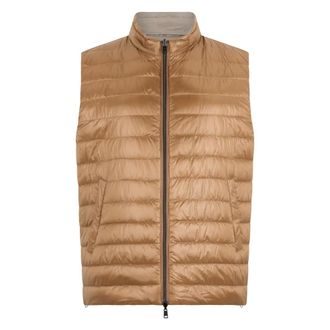 Herno Vests, male, Beige, Size: XL Padded Gilet