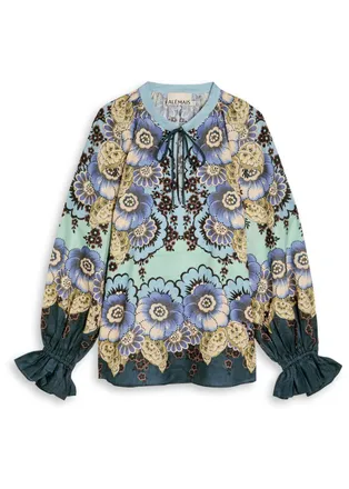 Alemais Alemais Madalena Printed Ramie Blouse - Multicoloured - 12 (UK12 / M)