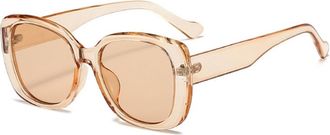 Generic Square Men Outdoor Sunglasses Women Vacation Sports Driving Sun Glasses(Clear)