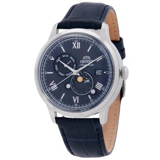 Orient Bambino Version 9 Automatic Day-Night Blue Dial Mens Watch RA-AK0806L30B