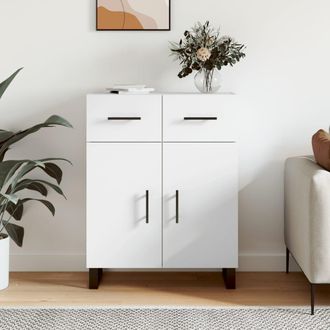 vidaXL Aparador De Madera De Ingenier&iacute;a Blanco 69,5x34x90 Cm Vidaxl