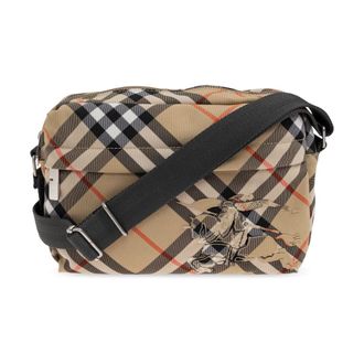 Burberry Shoulder Bags, male, Brown, Size: ONE SIZE Small Check Crossbody Bag