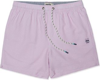 Party Pants Stripe Party Starter Lined 5-Inch Swim Trunks in Pink at Nordstrom, Size Xx-Large