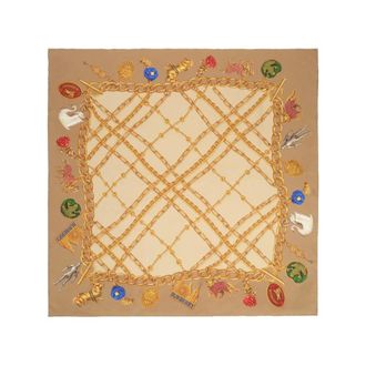 Burberry Square Silk Scarf - female - Burberry - Silk Scarves - Multicolor - ONE SIZE - Accessories