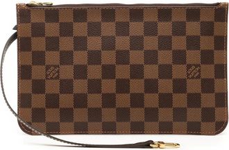 Louis Vuitton Pre-owned Clutches, female, Brown, Size: ONE SIZE Pre-owned Damier Ebene Canvas Cosmetic Pouch