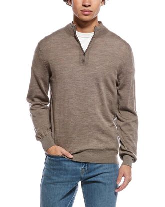 Eton Fine Knit Wool 1/2-Zip Pullover