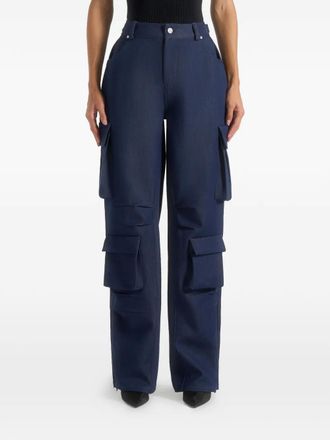 Mani&egrave;re De Voir Emilie flap-pocket trousers - Blue