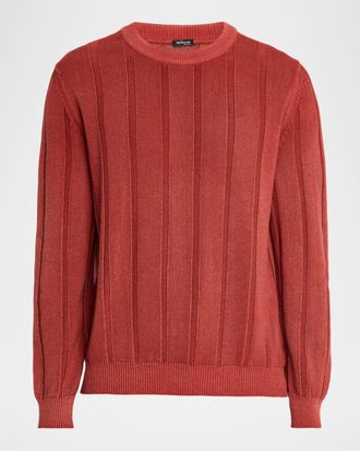 Kiton Men & apos;s Ribbed Cashmere Crewneck Sweater