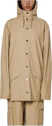 Rains Moderne Regenjas met Functioneel Design - unisex - Parka Jassen - Beige - XL - Polyester - Jassen