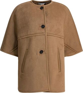 Max Mara Light Jacket - Dames - Zomerjassen - Bruin - S/M - Polyester - Jassen