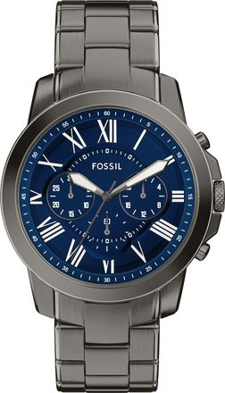 Fossil Mens Grant 44mm Chronograph Gunmetal Stainless Steel Watch