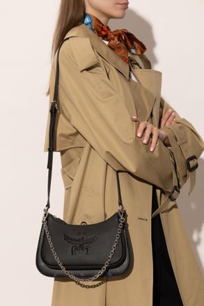 MCM Shoulder Bag Aren Duo, Womens, Black