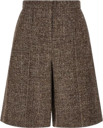 Agnona Shorts - Dames - Korte Broeken - Bruin - XS - Wol - Korte Broeken