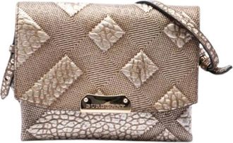 Burberry Borsa Pre-owned in Pelle Impunturata - - Pre-owned - Donna - Beige - ONE SIZE