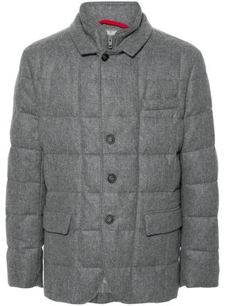 Fay double-front jacket - men - Polyamide/Virgin Wool/Duck Down/Duck Feathers - L - Grey