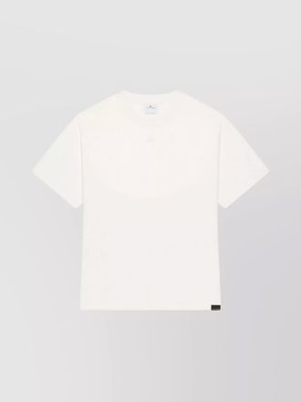 Courr&egrave;ges cotton crew neck short sleeve t-shirt