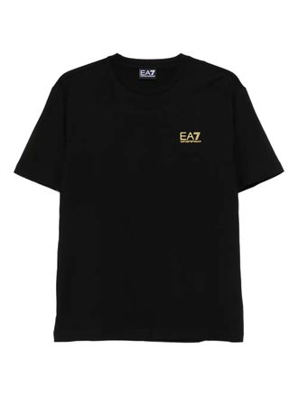 Emporio Armani T-shirt in cotone con logo - Nero