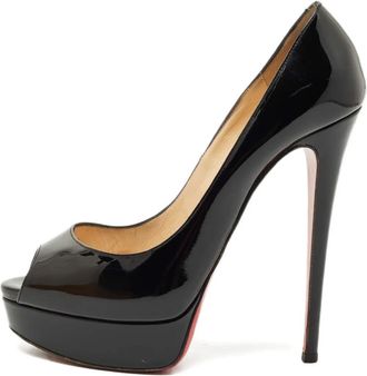 Christian Louboutin Pumps Lady Peep con plateau - Nero