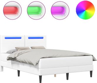 vidaXL Estructura De Cama Blanco 140 X 190 Cm Cuero Sint&eacute;tico Vidaxl