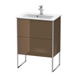 Duravit Duravit Xsquare Mueble De Cocina Compacto Vertical 61,0x38,8 Cm, 2 Cajones, Para Lavabo Me De Starck 234263, Color (frente/cuerpo): Marr&oacute;n Oliva Laca 