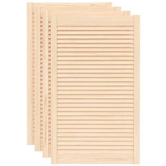 vidaXL Vidaxl - Puerta de armario de lamas 4 uds madera de pino 99,3x59,4 cm