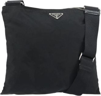 Prada Pre-owned Nylon Cross Body Bag - Dames - Vintage Schoudertas - Zwart - ONE Size - Nylon - Vintage