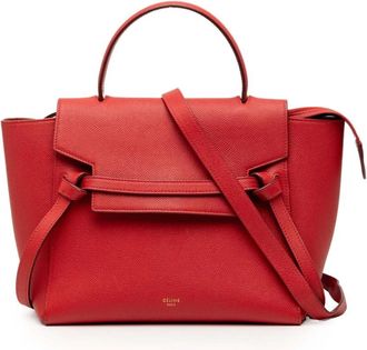 Celine Pre-owned Handbags, female, Red, Size: ONE SIZE Pre-owned Top Handle Bag