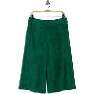 Longchamp Suede Bermuda Shorts in Green at Nordstrom Rack, Size 6 Us / 38 Fr