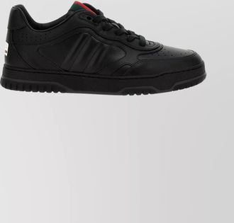 Gucci modern perforated round toe sneakers