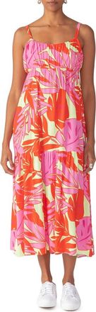 Sanctuary Floral Drop Seam Maxi Dress in Paradise Pink at Nordstrom, Size X-Large
