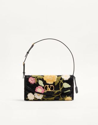 Valentino Garavani Valentino Garavani Devain Small Embroidered Shoulder Bag Wo