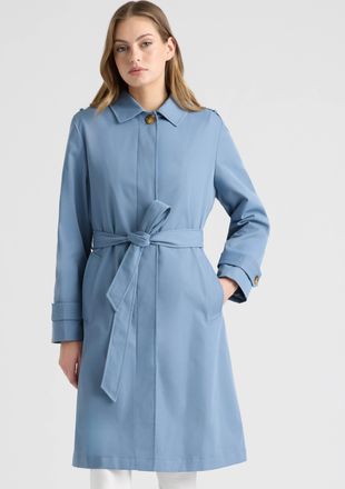 Ellen Tracy Womens Double Breasted Trench Coat