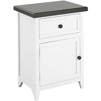 Beliani 1 Drawer Bedside Table LAYOLA White