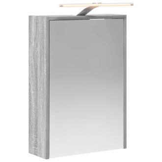 vidaXL Armario Con Espejo De Ba&ntilde;o Gris Sonoma 43 X 16 X 62.5 Cm Vidaxl