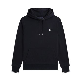 Fred Perry Hoodies & sweatvesten, Heren, Blauw, XL, Katoen, Tipped Hooded Sweatshirt
