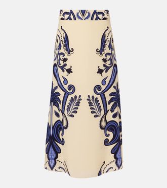 Johanna Ortiz Paisley silk maxi skirt