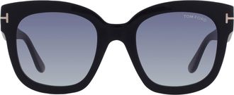 Tom Ford Blue Gradient Square Ladies Sunglasses FT0613 01W 52