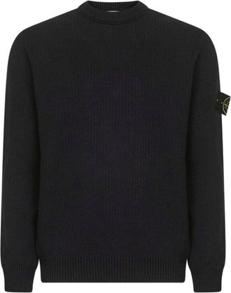 Stone Island Zwarte Herentruien - Heren - Ronde hals truien - Zwart - 2XL - Truien & Vesten