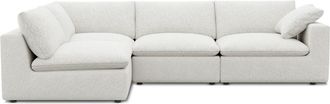 Castlery Customized White Performance Boucle Left-Facing Chaise Sectional Sofa | Dawson by Castlery, White, Furniture Sofas
