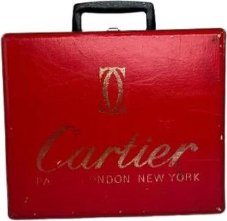 Cartier Pre-owned Bags, female, Red, Size: ONE SIZE Pre-owned Vintage Leather Travel Bag