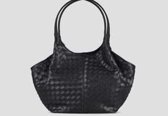 Alexander Smith Rachel Medium shoulder bag in black woven leather