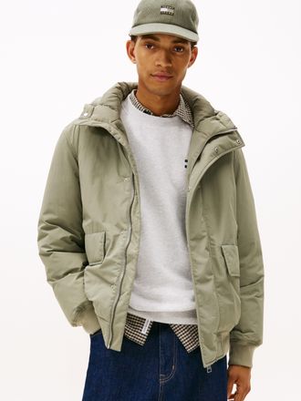 Tommy Jeans Bomberjacke TOMMY JEANS CITY READY BOMBER, Herren, Gr. XXL, utility sage, Web, Obermaterial: 100% Polyamid, regular fit normal, Rundhals, eingesetzt g