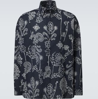 Giorgio Armani Printed cotton seersucker shirt
