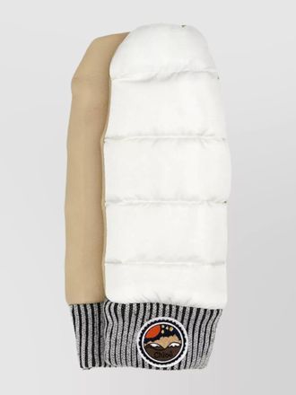 Chlo&eacute; two tone nylon and leather gloves