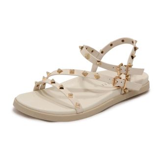 Emanuelle Vee Flat Sandals, female, White, Size: 6 US Nina Sandal