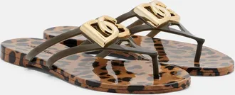 Dolce & Gabbana DG leopard-print thong sandals