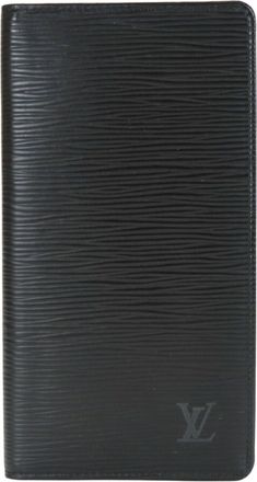 Louis Vuitton Epi Black Noir Epi Leather Long Wallet (Bi-Fold) (Pre-Owned)