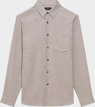 Theory Mens Irving Twill Pocket Casual Button-Down Shirt